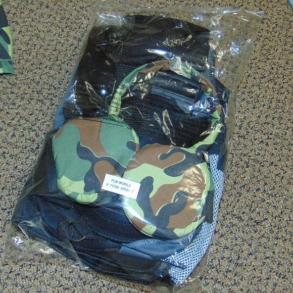 Skull Soldier Sniper Squadron Halloween Costume 4/6 Jumpsuit Boys 9 Piece Set - Picture 5 of 9